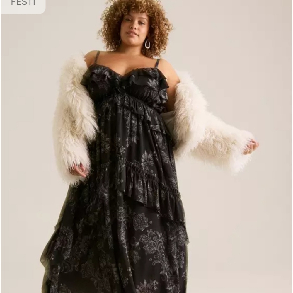 Torrid Black and Gray Maxi Dress